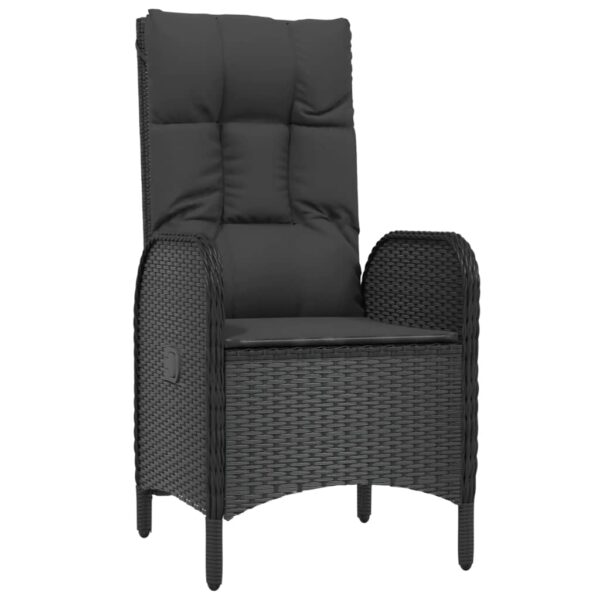 vidaXL Patio Chairs 2 pcs Poly Rattan Black - Image 3