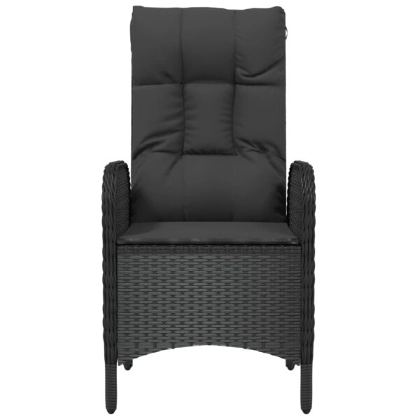 vidaXL Patio Chairs 2 pcs Poly Rattan Black - Image 5