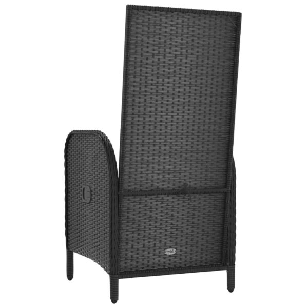 vidaXL Patio Chairs 2 pcs Poly Rattan Black - Image 7