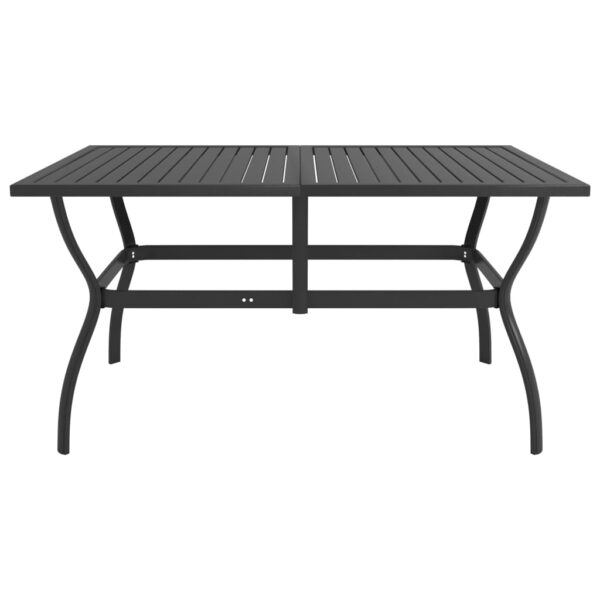 vidaXL Patio Table Anthracite 55.1"x31.5"x28.3" Steel - Image 2