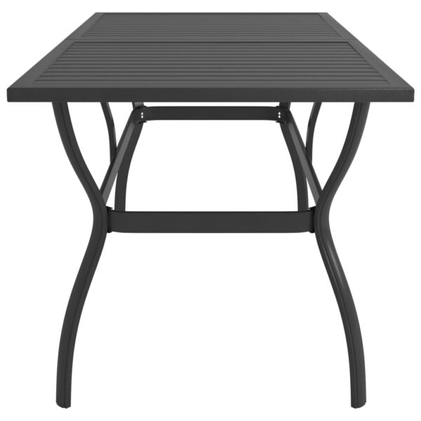 vidaXL Patio Table Anthracite 55.1"x31.5"x28.3" Steel - Image 3