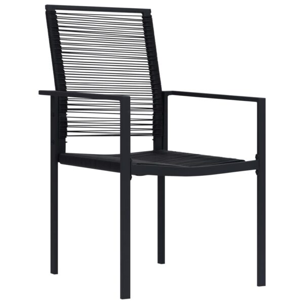 vidaXL Patio Chairs 4 pcs PVC Rattan Black - Image 2