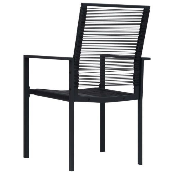 vidaXL Patio Chairs 4 pcs PVC Rattan Black - Image 5