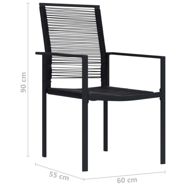 vidaXL Patio Chairs 4 pcs PVC Rattan Black - Image 8