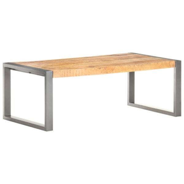 vidaXL Coffee Table 43.3"x23.6"x15.7" Rough Mango Wood - Image 8