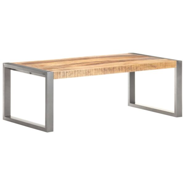 vidaXL Coffee Table 43.3"x23.6"x15.7" Rough Mango Wood - Image 10