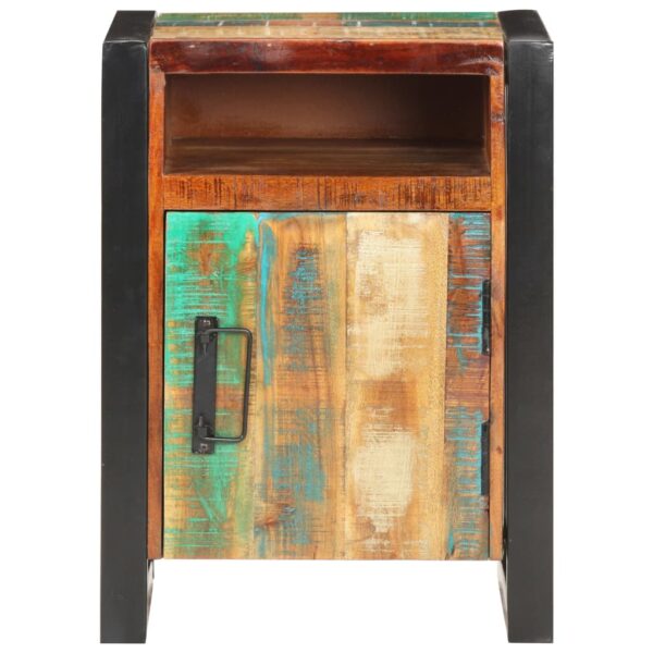 vidaXL Bedside Cabinet 15.7"x13.8"x21.7" Solid Reclaimed Wood - Image 2