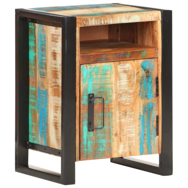 vidaXL Bedside Cabinet 15.7"x13.8"x21.7" Solid Reclaimed Wood - Image 9