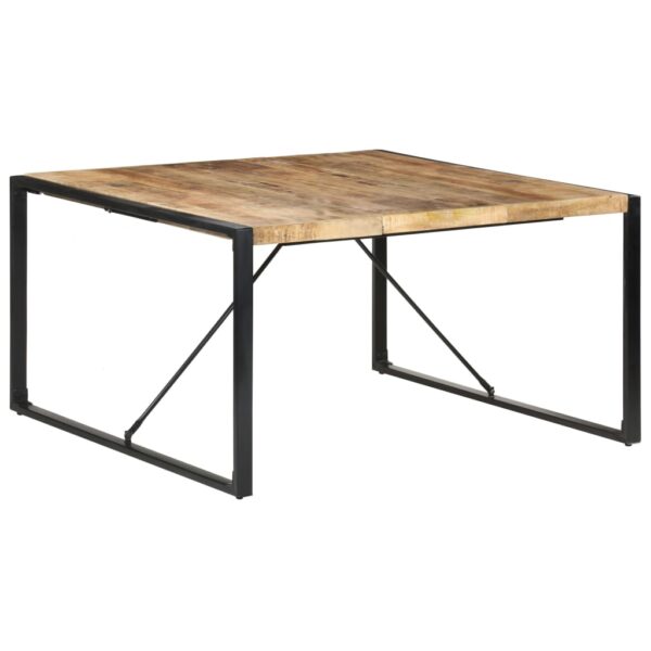 vidaXL Dining Table 55.1"x55.1"x29.5" Rough Mango Wood