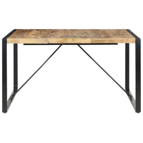 vidaXL Dining Table 55.1"x55.1"x29.5" Rough Mango Wood - Image 2