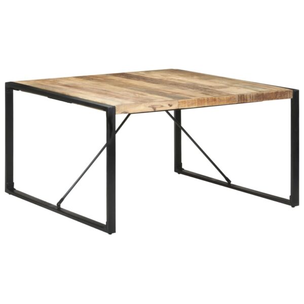 vidaXL Dining Table 55.1"x55.1"x29.5" Rough Mango Wood - Image 7