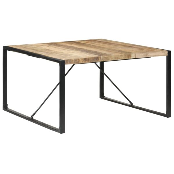 vidaXL Dining Table 55.1"x55.1"x29.5" Rough Mango Wood - Image 8