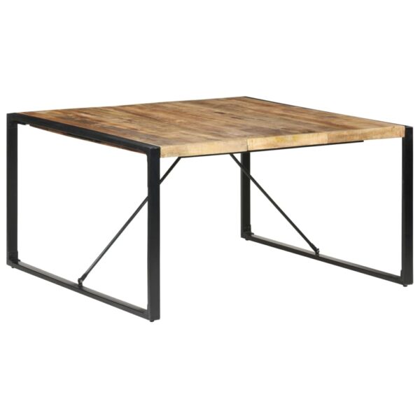 vidaXL Dining Table 55.1"x55.1"x29.5" Rough Mango Wood - Image 9