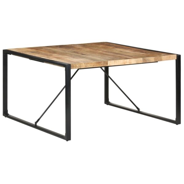 vidaXL Dining Table 55.1"x55.1"x29.5" Rough Mango Wood - Image 10