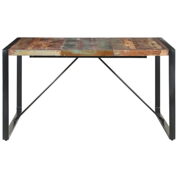 vidaXL Dining Table 55.1"x55.1"x29.5" Solid Reclaimed Wood - Image 2