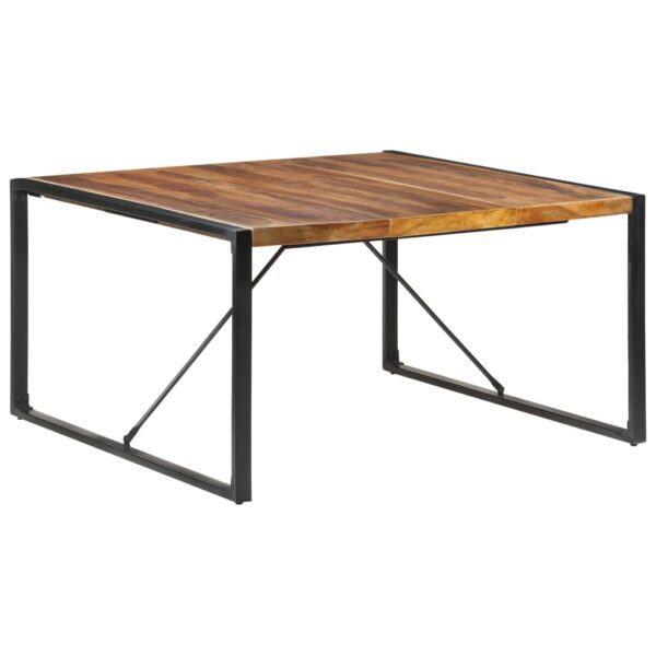 vidaXL Dining Table 55.1"x55.1"x29.5" Solid Wood with Sheesham Finish