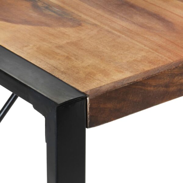 vidaXL Dining Table 55.1"x55.1"x29.5" Solid Wood with Sheesham Finish - Image 4