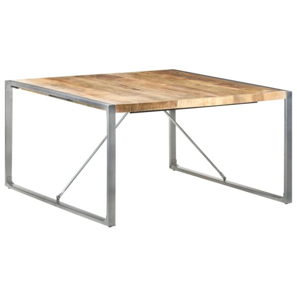 vidaXL Dining Table 55.1"x55.1"x29.5" Rough Mango Wood