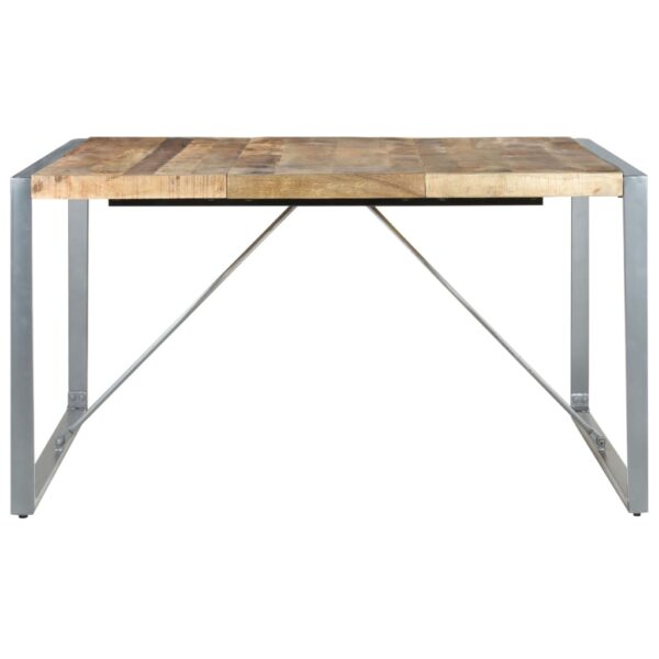 vidaXL Dining Table 55.1"x55.1"x29.5" Rough Mango Wood - Image 2