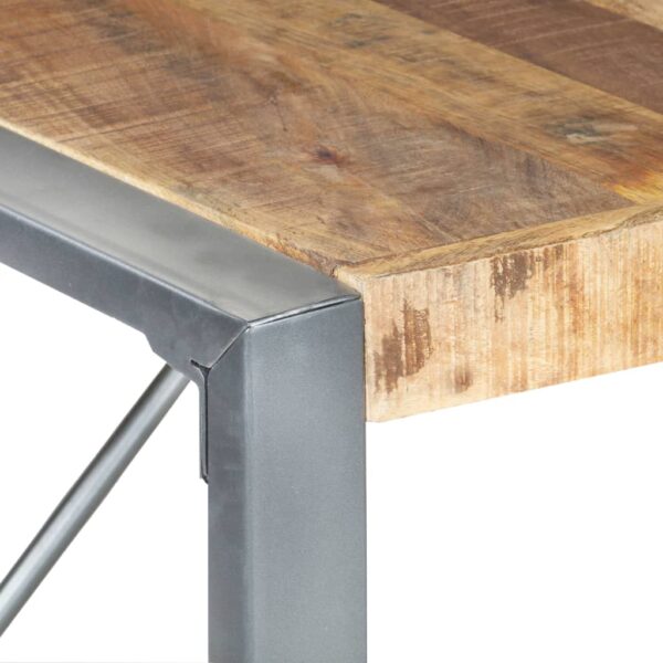 vidaXL Dining Table 55.1"x55.1"x29.5" Rough Mango Wood - Image 4