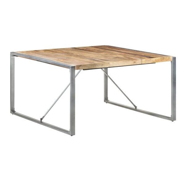 vidaXL Dining Table 55.1"x55.1"x29.5" Rough Mango Wood - Image 8