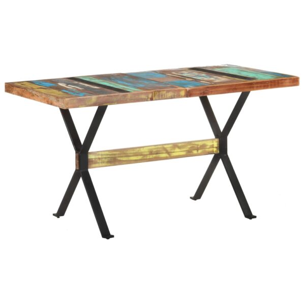 vidaXL Dining Table 55.1"x27.6"x29.9" Solid Reclaimed Wood