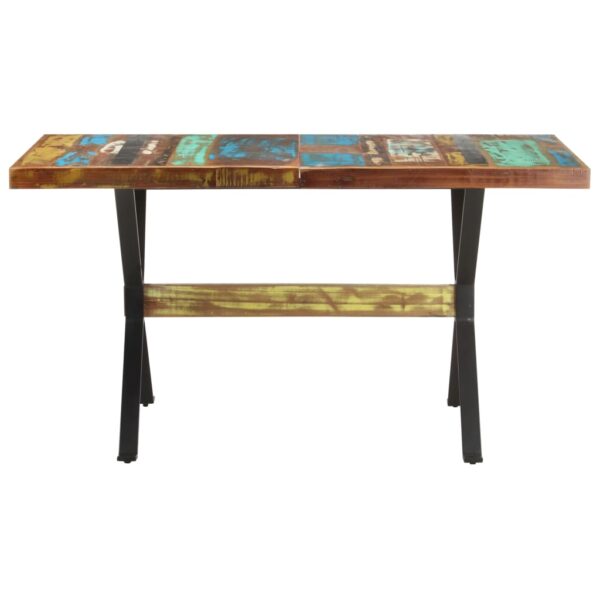 vidaXL Dining Table 55.1"x27.6"x29.9" Solid Reclaimed Wood - Image 2