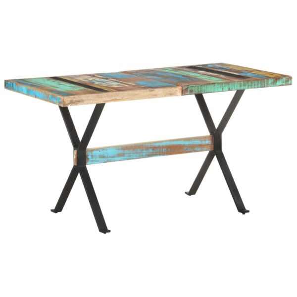 vidaXL Dining Table 55.1"x27.6"x29.9" Solid Reclaimed Wood - Image 8