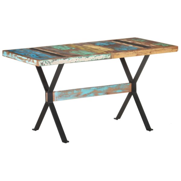 vidaXL Dining Table 55.1"x27.6"x29.9" Solid Reclaimed Wood - Image 9