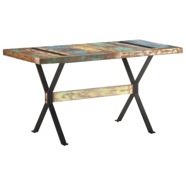 vidaXL Dining Table 55.1"x27.6"x29.9" Solid Reclaimed Wood - Image 10