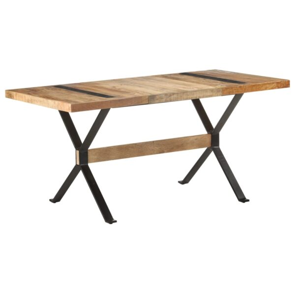 vidaXL Dining Table 63"x31.5"x29.9" Rough Mango Wood