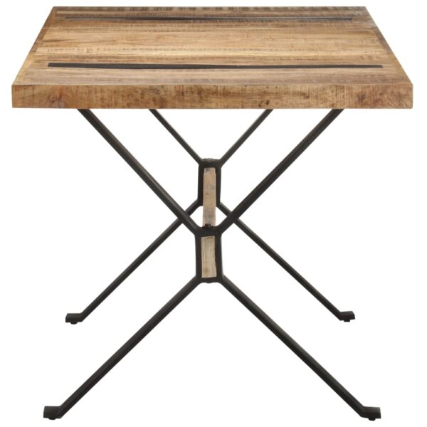 vidaXL Dining Table 63"x31.5"x29.9" Rough Mango Wood - Image 3