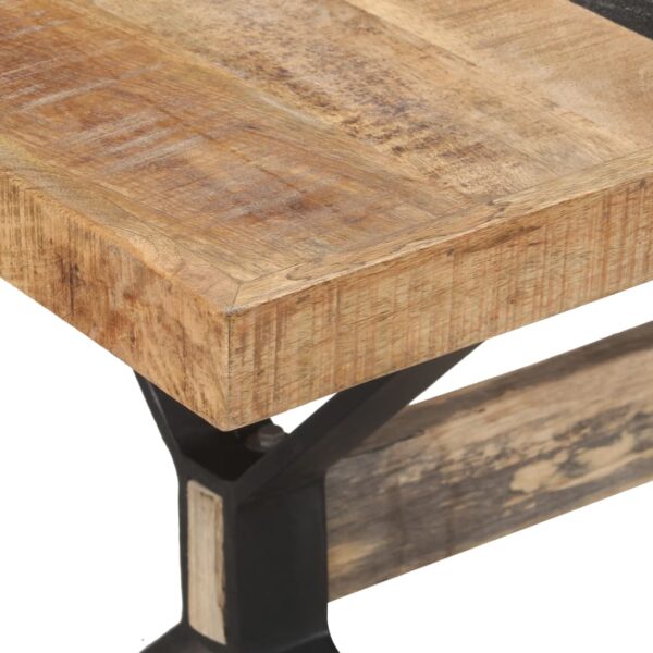 vidaXL Dining Table 63"x31.5"x29.9" Rough Mango Wood - Image 5