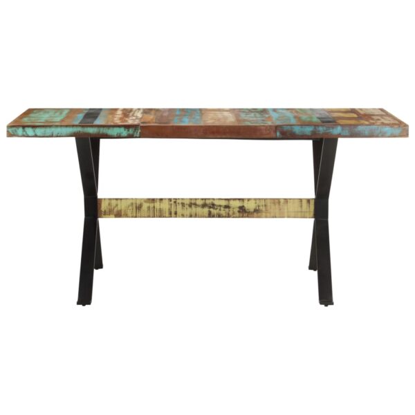 vidaXL Dining Table 63"x31.5"x29.9" Solid Reclaimed Wood - Image 2