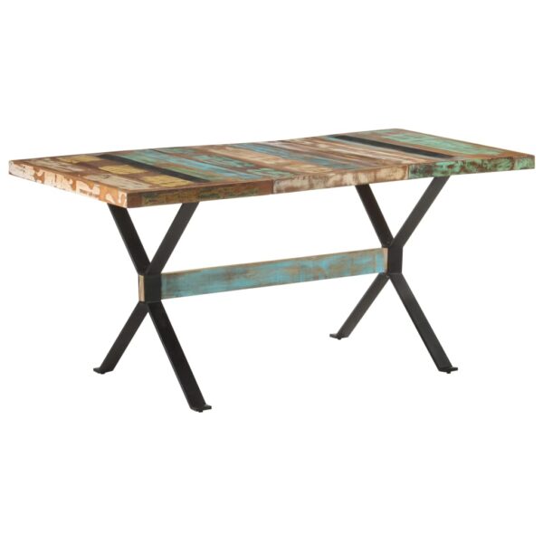 vidaXL Dining Table 63"x31.5"x29.9" Solid Reclaimed Wood - Image 11