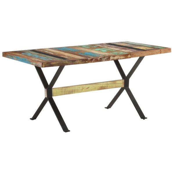 vidaXL Dining Table 63"x31.5"x29.9" Solid Reclaimed Wood - Image 8