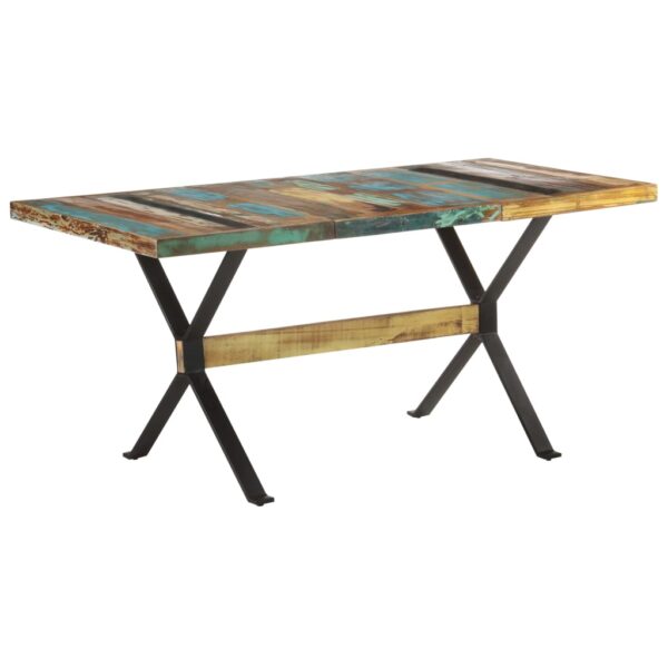 vidaXL Dining Table 63"x31.5"x29.9" Solid Reclaimed Wood - Image 9