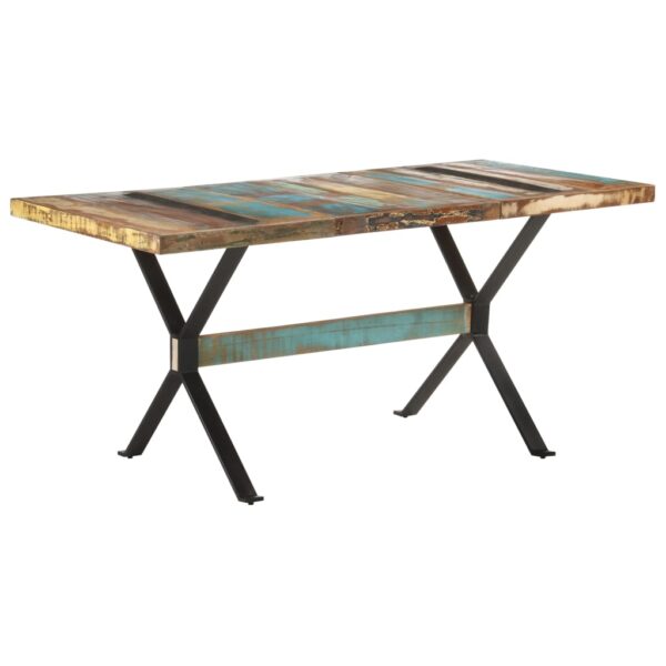 vidaXL Dining Table 63"x31.5"x29.9" Solid Reclaimed Wood - Image 10