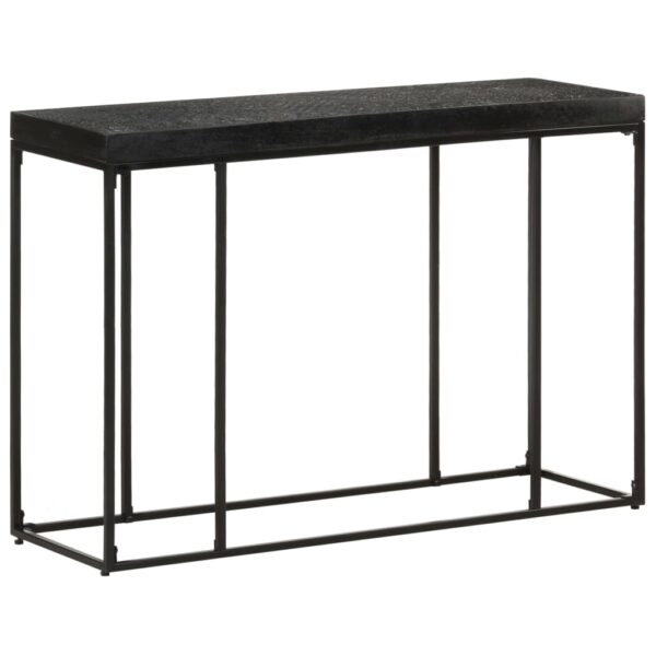 vidaXL Console Table Black 43.3"x13.8"x29.9" Solid Acacia and Mango Wood - Image 10