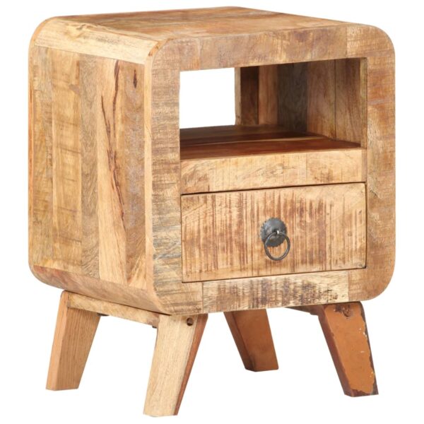 vidaXL Bedside Cabinet 11.8"x11.8"x16.1" Rough Mango Wood