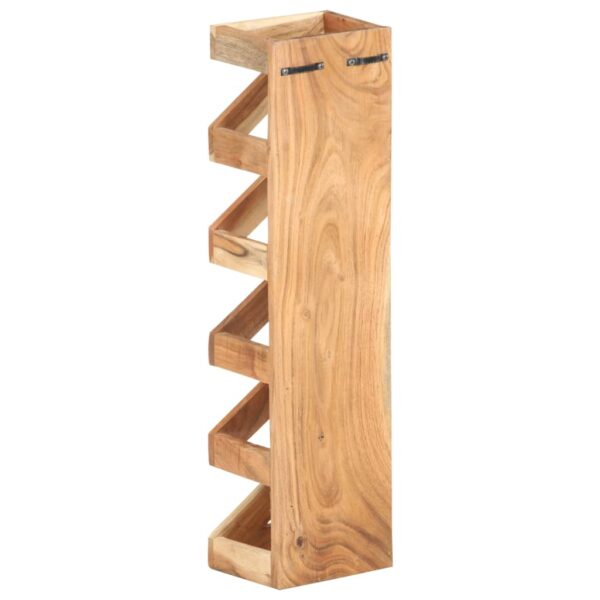 vidaXL Wine Rack for 5 Bottles Solid Acacia Wood - Image 3