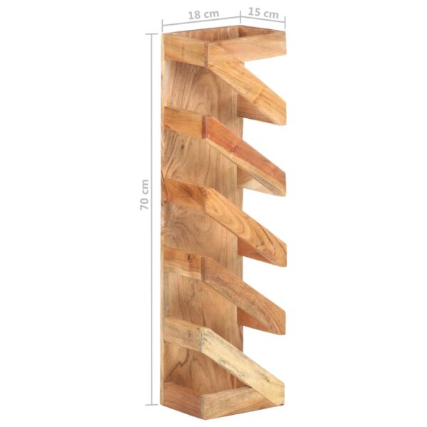 vidaXL Wine Rack for 5 Bottles Solid Acacia Wood - Image 8