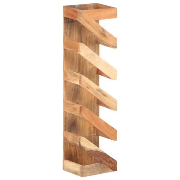 vidaXL Wine Rack for 5 Bottles Solid Acacia Wood - Image 9