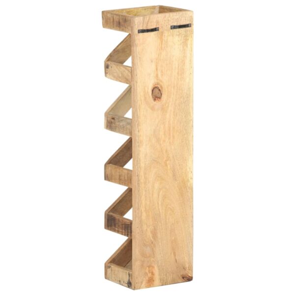 vidaXL Wine Rack for 5 Bottles Solid Mango Wood - Image 3