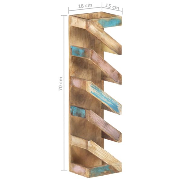 vidaXL Wine Rack for 5 Bottles Solid Reclaimed Wood - Image 8