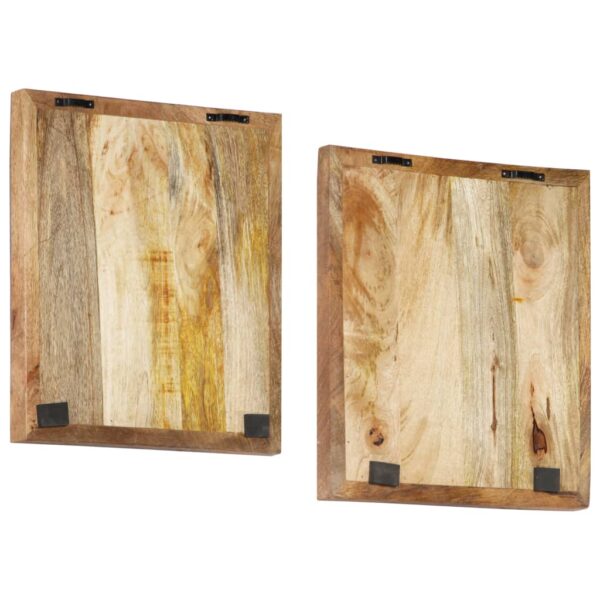 vidaXL Hand-Carved Wall Panels 2 pcs Solid Mango Wood 15.7"x15.7"x0.6" - Image 3