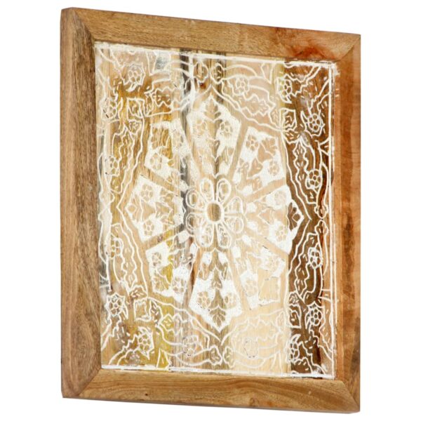 vidaXL Hand-Carved Wall Panels 2 pcs Solid Mango Wood 15.7"x15.7"x0.6" - Image 4