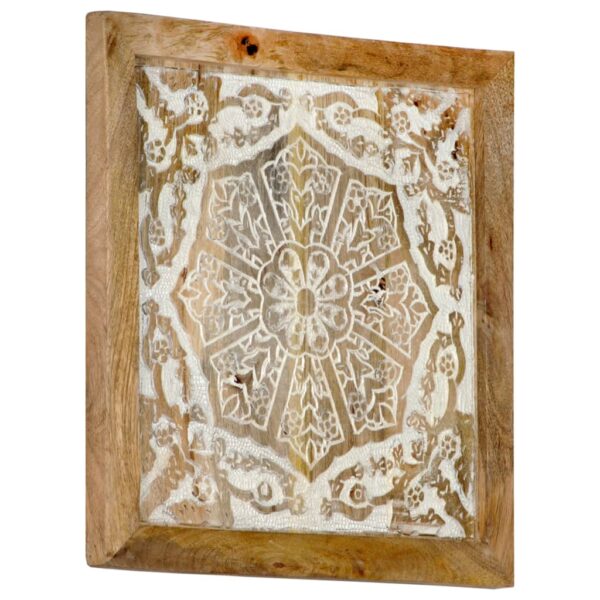 vidaXL Hand-Carved Wall Panels 2 pcs Solid Mango Wood 15.7"x15.7"x0.6" - Image 5