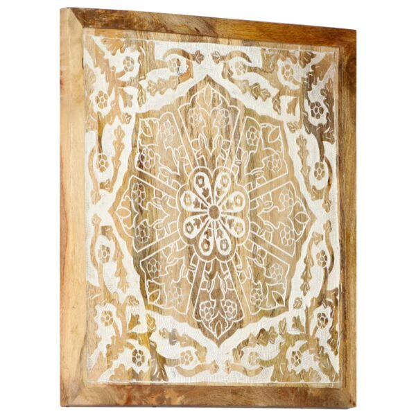 vidaXL Hand-Carved Wall Panels 2 pcs Solid Mango Wood 23.6"x23.6"x1" - Image 5