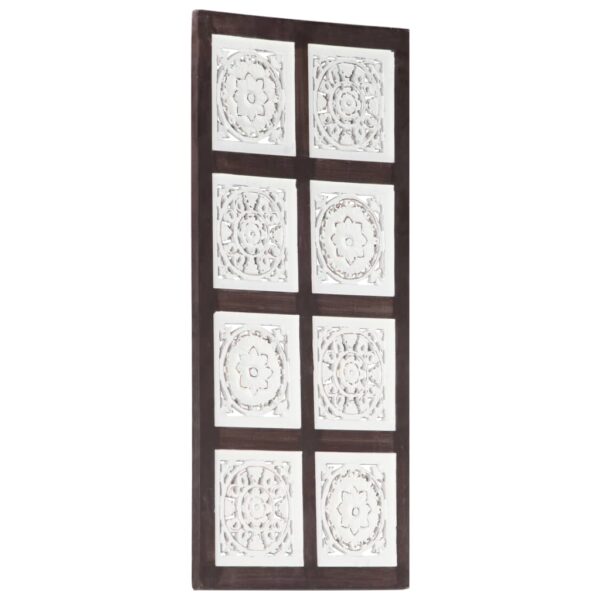 vidaXL Hand-Carved Wall Panel MDF 15.7"x31.5"x0.6" Brown and White